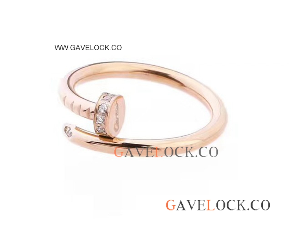 Cartier Nail Replica / Just Un Clou Rose Gold Ring with Diamond